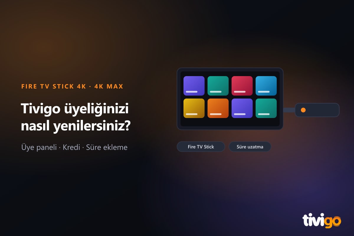 Fire TV Stick ve televizyonu temsil eden şematik cihaz görseli