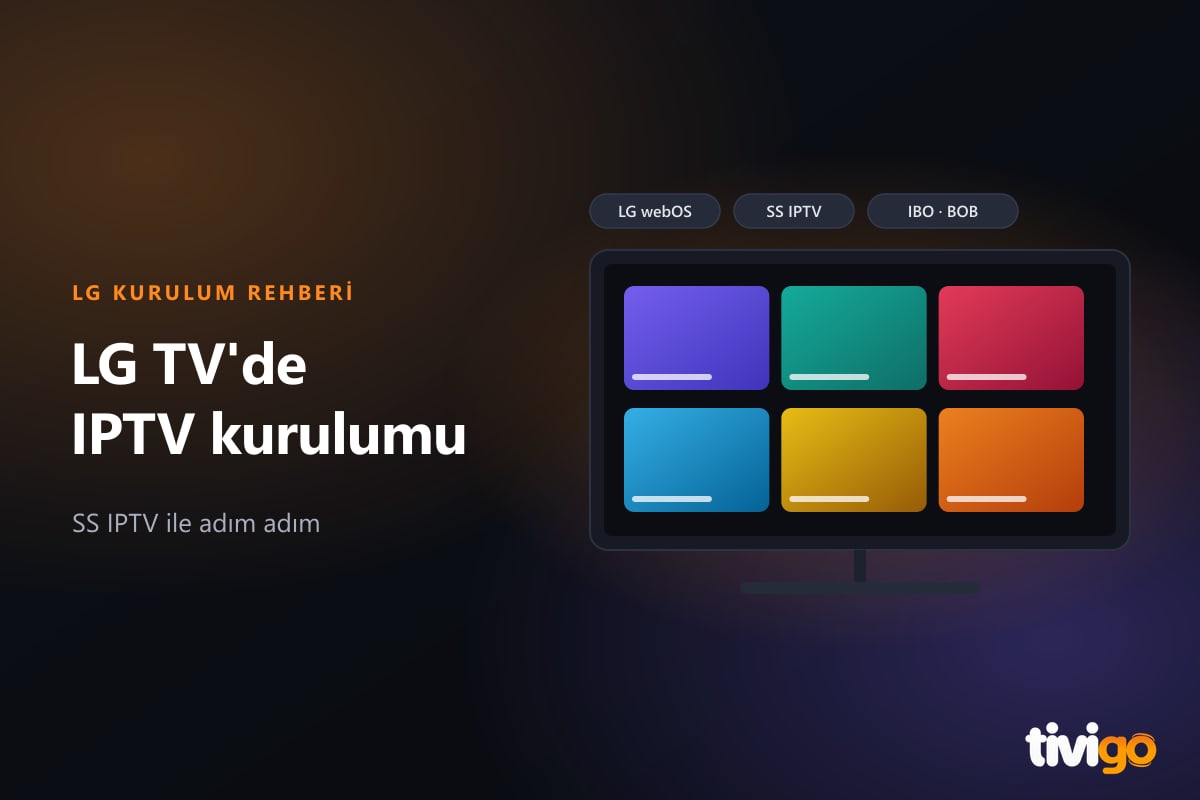 LG webOS televizyon ekranında IPTV oynatıcı seçenekleri