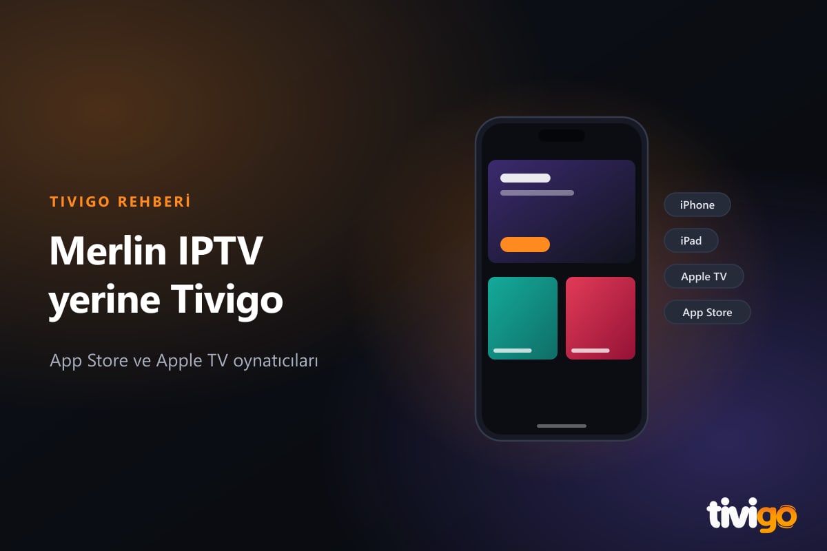 iPhone ve iPad ekranında Tivigo uygulaması
