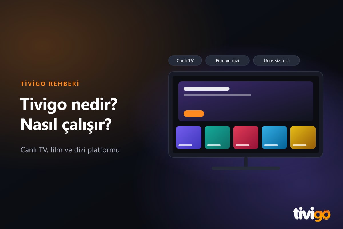 Tivigo'nun canlı TV, film ve dizi ekranını gösteren televizyon