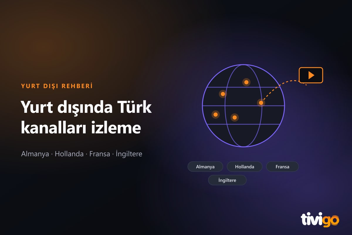 Dünya haritası ve yurt dışından televizyona uzanan yayın bağlantısı